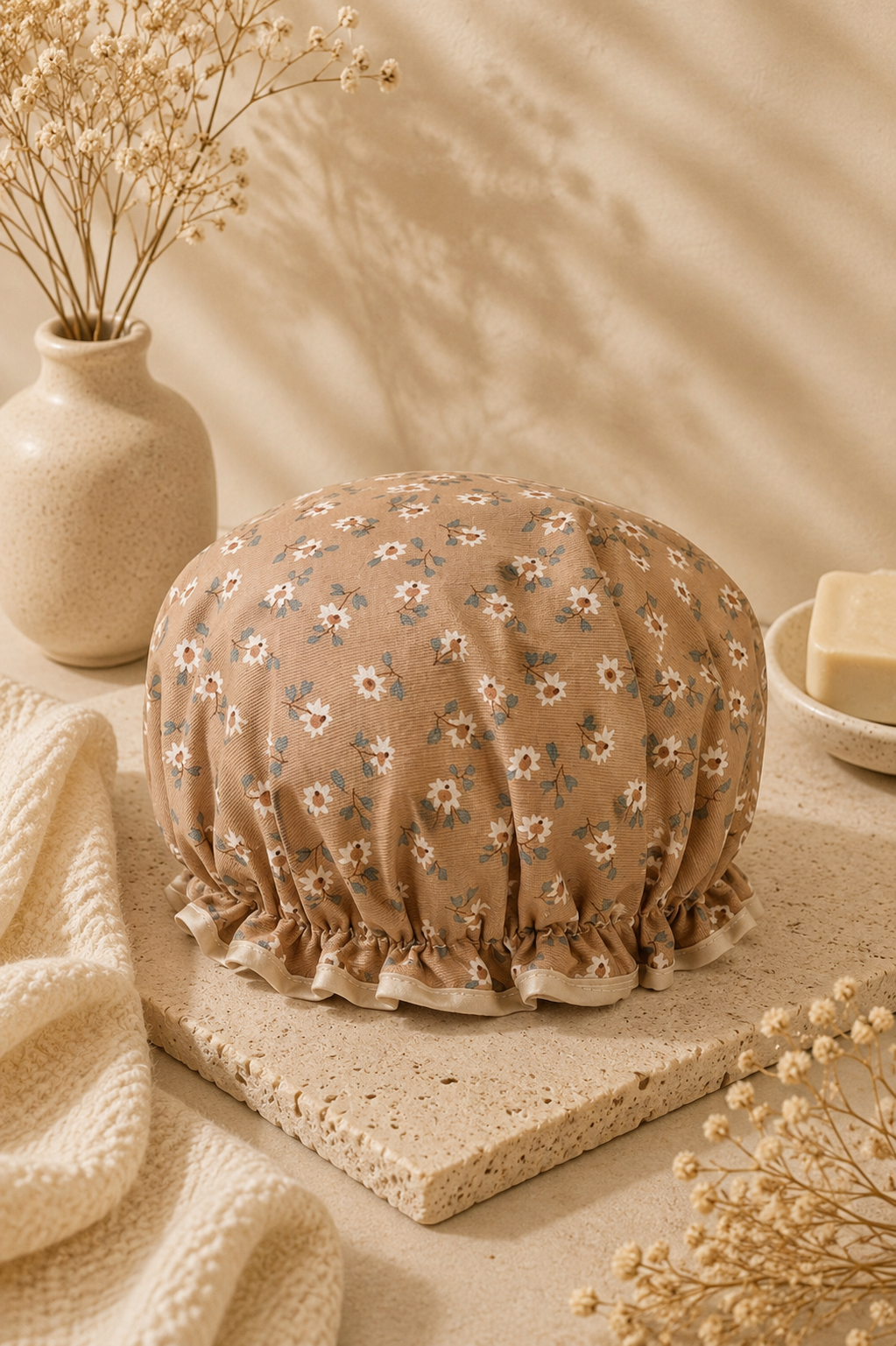 GORRO DE BAÑO IMPERMEABLE FLORAL