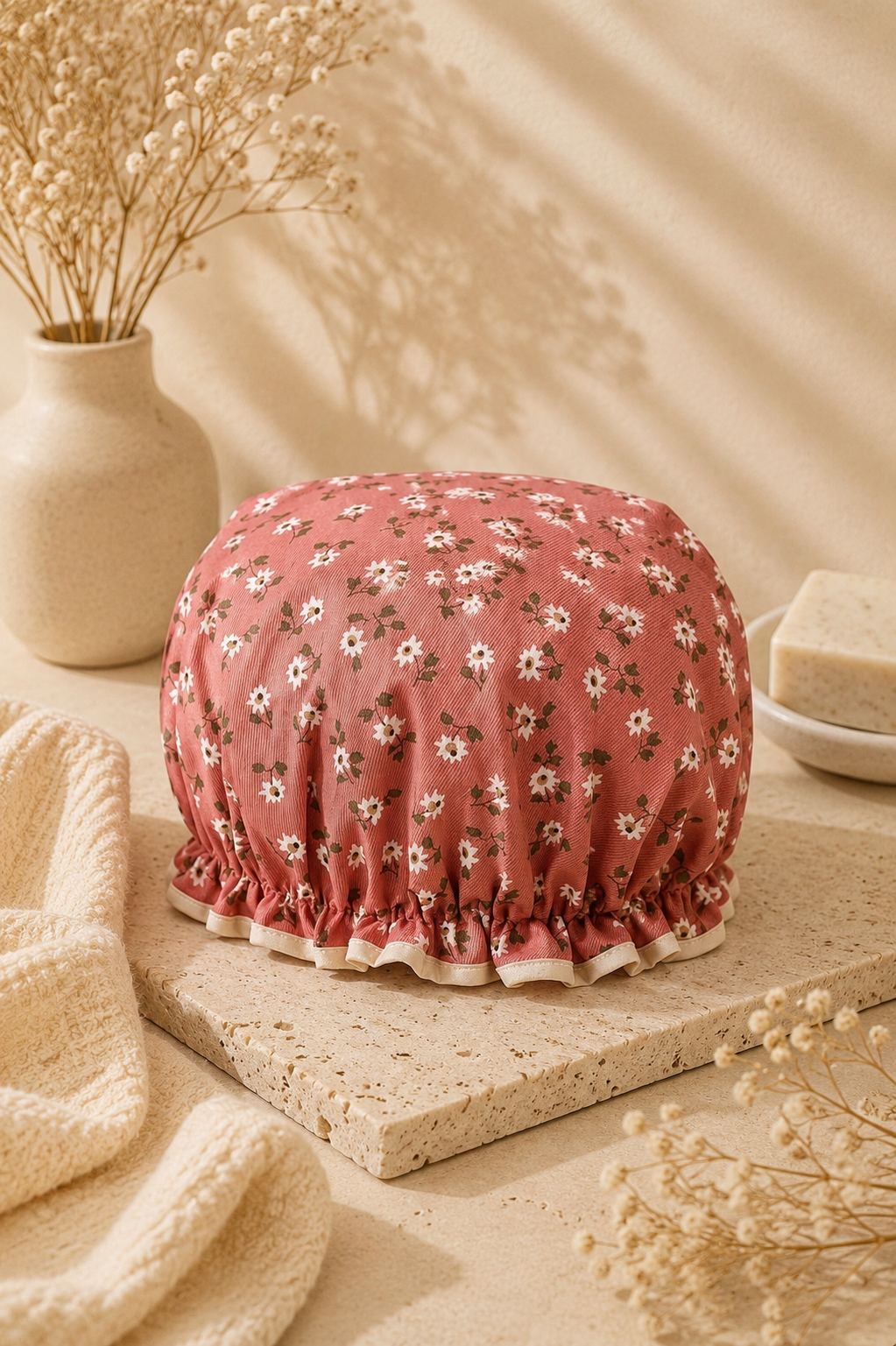 GORRO DE BAÑO IMPERMEABLE FLORAL